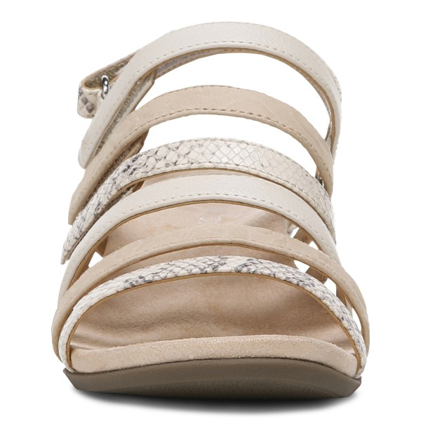 Vionic Sandals Ireland - Tess Wedge Sandal Cream - Womens Shoes For Sale | SRAEI-2953